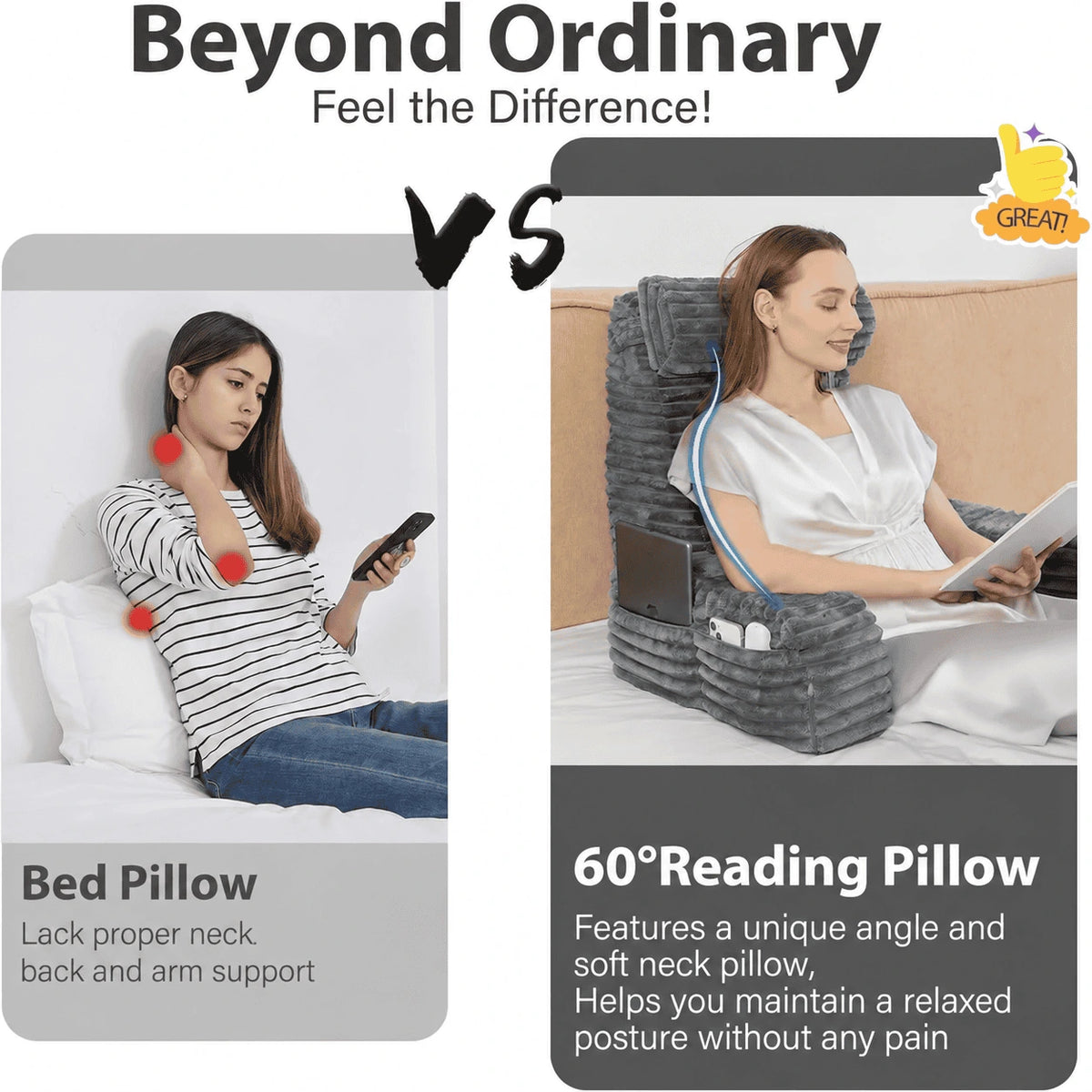 The Hammora Cloud Reading Pillow