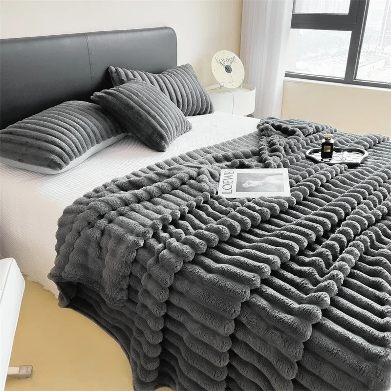 The Cloud-Ribbed Throw Blanket