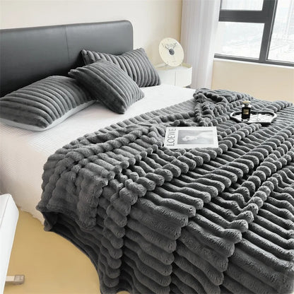 The Cloud-Ribbed Throw Blanket